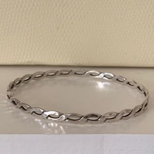 James Avery Silver Braided Bangle Bracelet
